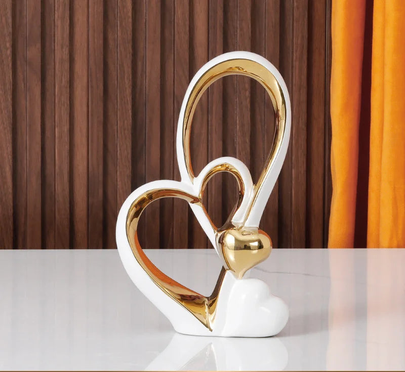 Heart-Shaped Modern Minimalist Decor - Luxury Home Accent for Living Room, Entryway, Wine Bar & TV Cabinet