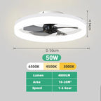 Ceiling Fans With Remote Control and Light LED Lamp Fan Smart Silent Ceiling Fans For Bedroom Living Room Decor Ceiling Lamp