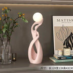 Home Decor Statue Abstract Art Ornaments Nordic Living Room Large Floor Luminous Sculpture Housewarming Gift Interior Figurines