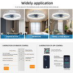 Ceiling Fans With Remote Control and Light LED Lamp Fan Smart Silent Ceiling Fans For Bedroom Living Room Decor Ceiling Lamp