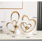 Heart-Shaped Modern Minimalist Decor - Luxury Home Accent for Living Room, Entryway, Wine Bar & TV Cabinet