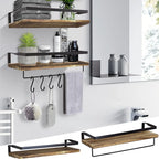 Bathroom Supplies Kitchen Solid Wood Drilling Storage Rack Floating Wall Rack Accessories Storage Cabinet Hardware Accessories